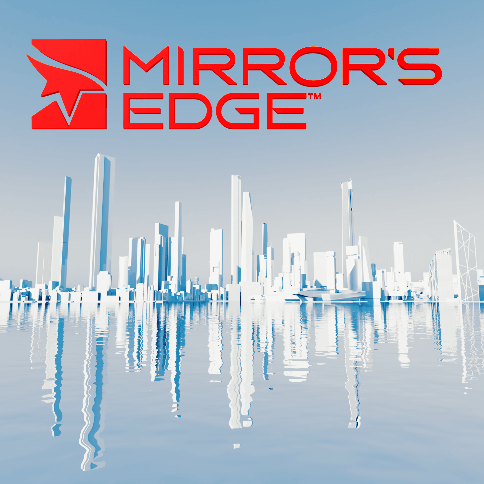 My own render of the Mirror's Edge: Catalyst world in the style of Mirror's Edge's menu screen.